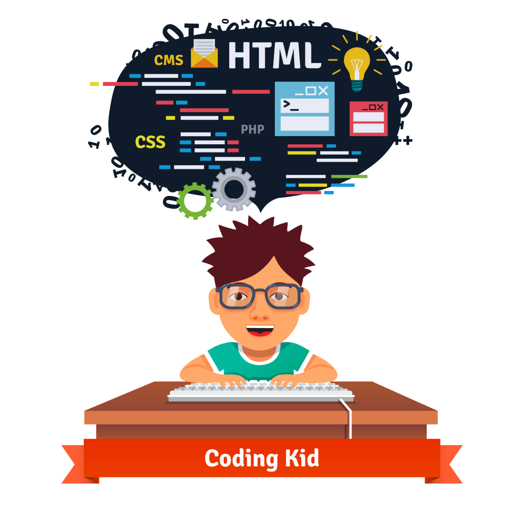 Illustration of a developer at work